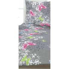 Obliečky bavlnené Butterfly garden TiaHome - 1x Vankúš 90x70cm, 1x Paplón 140x220cm