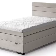 Kontinentálna boxspring posteľ LORA 200x120, béžová (mono 232)