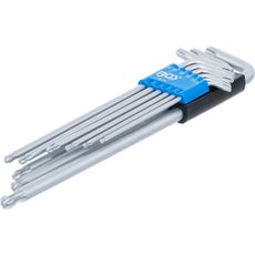 Súprava zahnutých kľúčov | extra dlhé | T-profil (pre Torx) s guľovou hlavou | T10 - T50 | 9dielna, BGS 819