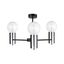 Luster na tyči ARD 3xE27/60W/230V čierna/lesklý chróm