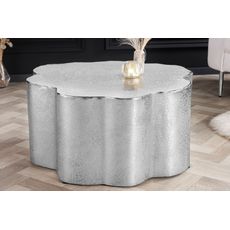 Estila Art deco kovový konferenčný stolík Stobio v striebornej farbe bez nožičiek 73cm