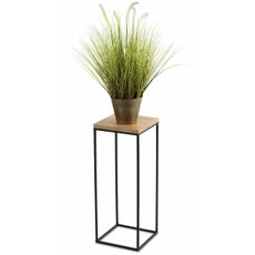 DekorStyle Květinový stojan CHARR 60 cm černý/dub lancelot