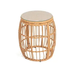 Okrúhly záhradný odkladací stolík z umelého ratanu ø 47 cm Vistdal - Bonami Essentials