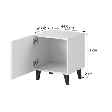 CAMA MEBLE Pafos nočný stolík (2 ks) čierna