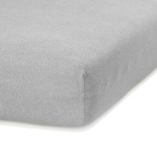 Svetlosivá napínacia froté plachta 140x200 cm Ruby – Restilo