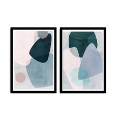 Wallity Súprava nástenných obrazov Vratisa 36x51 cm 2 ks modrá