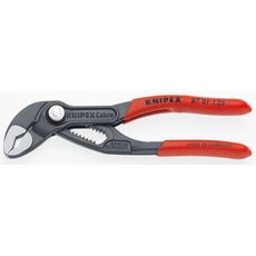 Kliešte na rúry Mini-Cobra 125 mm. Knipex 87 01 125 - leštená hlava, plastové puzdrá