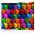 Paraván Colorful Geometric Boxes Dekorhome 135x172 cm (3-dielny)