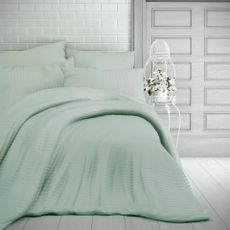 Kvalitex Saténové povlečení Stripe olivová , 140 x220 cm, 70 x 90 cm, 140 x 220 cm, 70 x 90 cm