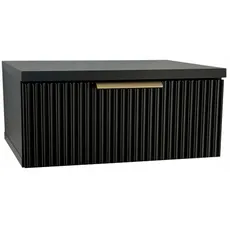 FoxBox Dizajnový závesný nočný stolík Line - čierny