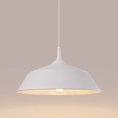 Sollux SL.1327 - Luster na lanku FRIKA 1xE27/15W/230V pr. 34 cm biela