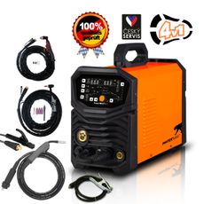 PANTERMAX PanterWeld®4v1 200 MULTIFUNKČNÁ invertorová zváračka MIG/TIG/MMA/PLAZMA + Káble + Horáky + Elektróda + Red. Ventil