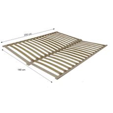 KONDELA Flex 3-zónový lamelový rošt 160x200 cm brezové drevo