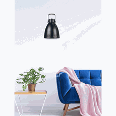 Visiaca lampa, čierna/kov, AIDEN TYP3