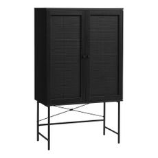 Čierna skrinka v dekore duba 80x135 cm Pensacola – Unique Furniture