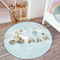 Svetlomodrý detský koberec ø 120 cm Comfort – Mila Home