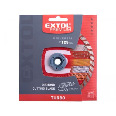 Kotúč diamantový rezný turbo, 125x22,2mm, suché i mokré rezání