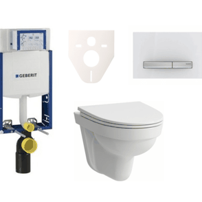 Cenovo zvýhodnený závesný WC set Geberit na zamurovanie + WC Laufen Laufen Pro Nordic SIKOGE2H8