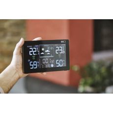 Bezdrôtová meteostanica s budíkom 3xAAA čierna