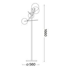 Ideal Lux - LED Stojacia lampa EQUINOXE 4xG4/2W/230V chróm/číra