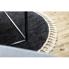 Dywany Łuszczów , Kusový koberec Berber 9000 grey kruh, 160x160 (priemer) kruh, šedá, obývacia izba