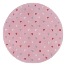 Ružový detský koberec ø 140 cm Little Hearts – Hanse Home