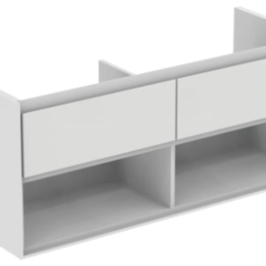 Kúpeľňová skrinka pod umývadlo Ideal Standard Connect Air 120x44x51,7 cm v kombinácii hnedá mat / biela mat E0829VY