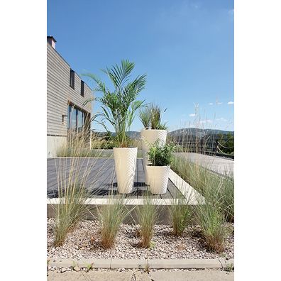 NABBI DPMT400 vysoký plastový kvetináč 40 cm biela