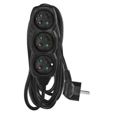 EMOS Prodlužovací kabel se 3 zásuvkami Kiko 5 m černý