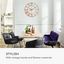 Casa Chic Queensway 80, nástenné hodiny, kovový rám, tiché, Ø 76 cm