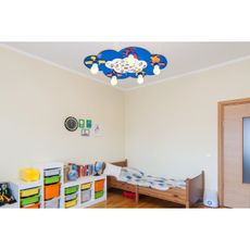 Detské stropné svietidlo LUCCA 5xE27/24W/230V modré