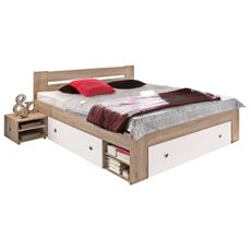 Carryhome ZOSTAVA S POSTEĽOU, 140/200 cm, biela, farba duba