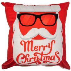 Tutumi Vánoční 3D povlak na polštář Merry Christmas Santa 45x45 cm bílý/červený