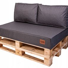 Golden Garden Paletové sedenie GG37 podsedák a vankúš 120cm x 80cm x 15cm Sivá tmavá