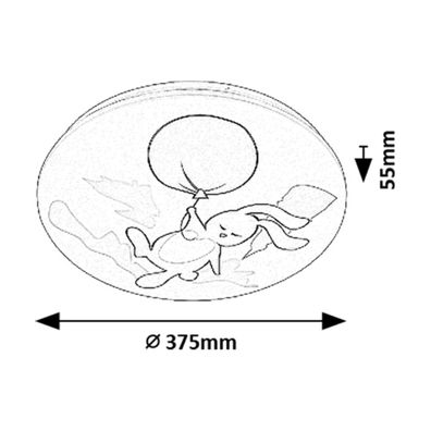Rabalux 71409 - LED Detské stropné svietidlo HOPPLY LED/24W/230V 3000K