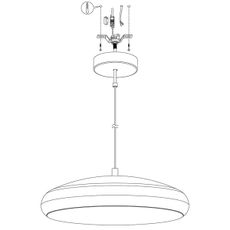 Eglo 98046 - LED RGB Stmievateľný luster na lanku RIODEVA-C LED/27W/230V