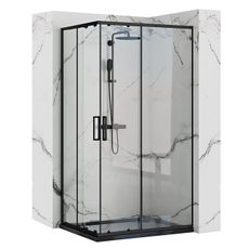Sprchovací kút Rea Punto 80x100 čierny