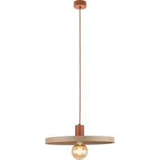 Luster na lanku SILA 1xE27/15W/230V pr. 40 cm béžová/tehlová