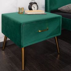 Nočný stolík Famous velvet emerald green