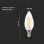 LED Žiarovka FILAMENT E14/4W/230V 6500K