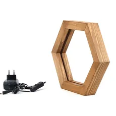 Opviq Stolná LED lampa Hexagon hnedá