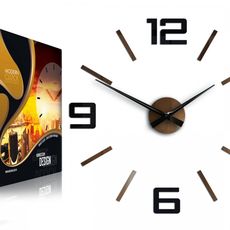 ModernClock 3D nalepovacie hodiny Reden čierno-medené