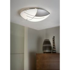 EGLO 89758 - Nástenné stropné svietidlo RAYA 1 x E27/60W strieborná / biela
