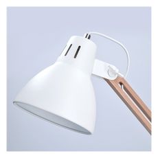 Solight WO57-W − Stolná lampička FALUN 1xE27/25W/230V biela/dub