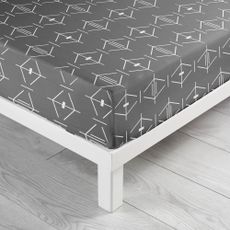 Tmavosivá napínacia bavlnená plachta 90x190 cm Aristide – douceur d'intérieur