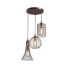 LUXERA 46073 - Luster na lanku TRION 3xE27/60W/230V