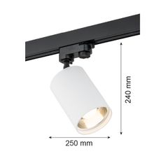 Argon 4305 - Bodové svietidlo do lištového systému BERGEN 1xE27/15W/230V biela