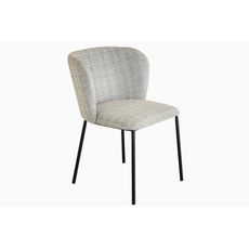 Estila Dizajnová retro boucle jedálenská stolička Olive v zelenej farbe s čiernymi nožičkami 75 cm