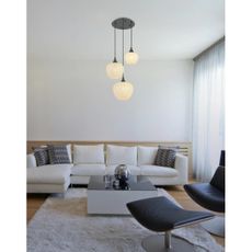 Globo 15548-3HK - Luster na lanku MAXY 3xE27/40W/230V biela/antracit