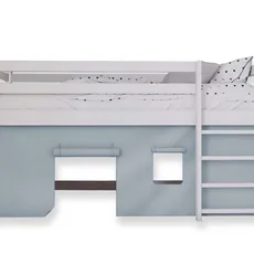 Wilsondo Drevená vyvýšená detská posteľ Bunkie 90x200 - biela